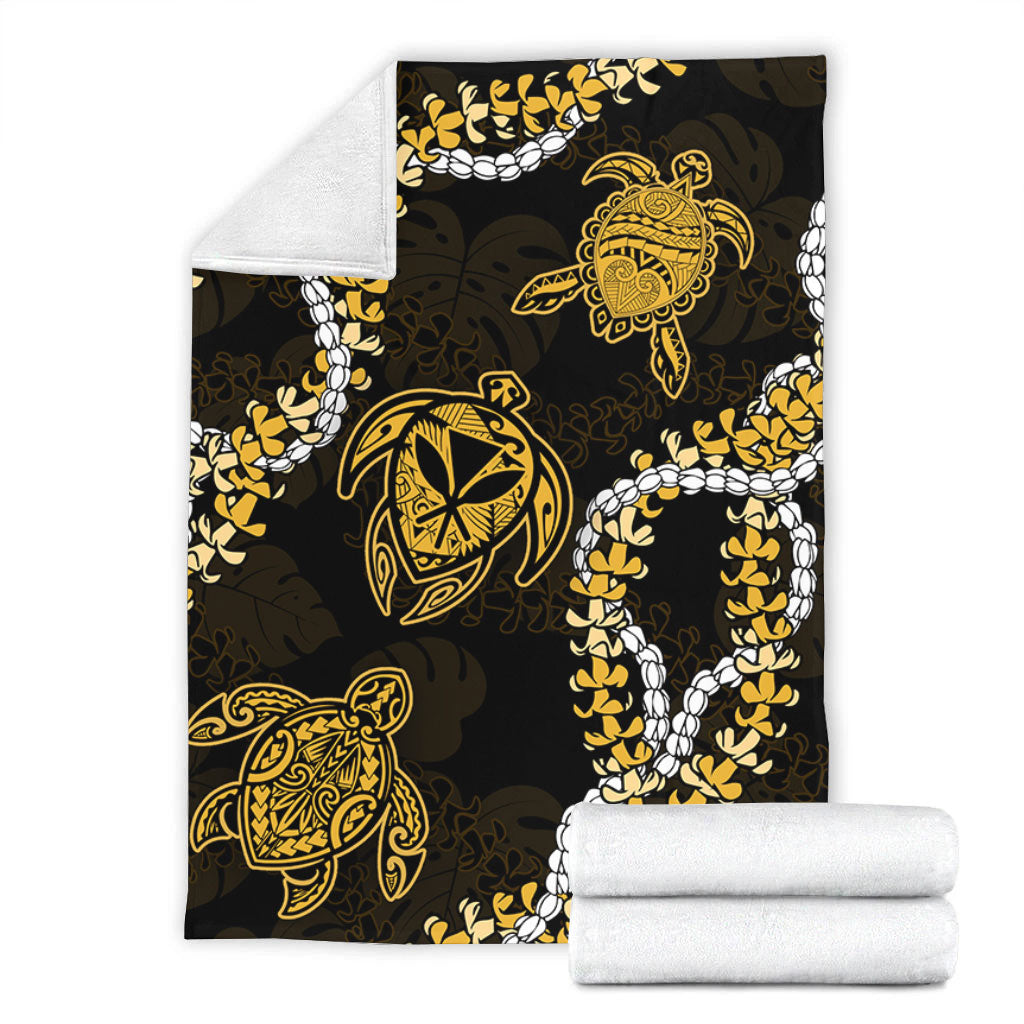 Hawaii Premium Blanket Kanaka Maoli Floral Puakenikeni Lei