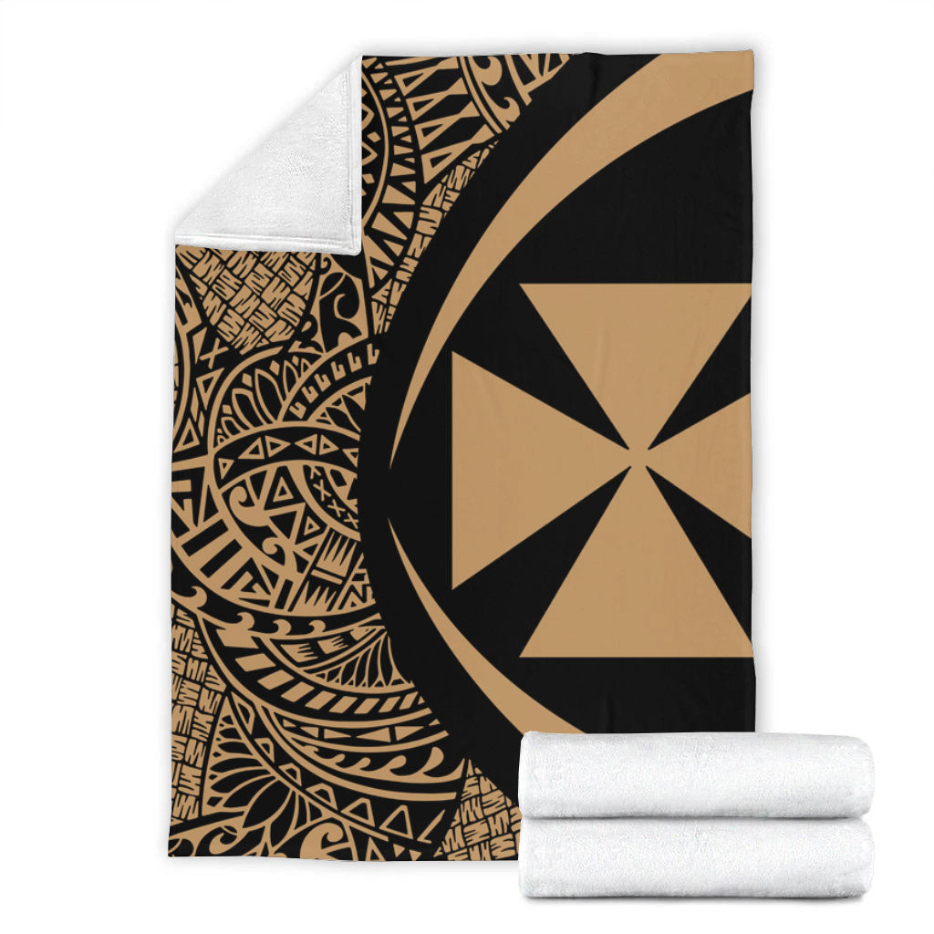 Wallis And Futuna Premium Blanket Lauhala Gold Circle Style