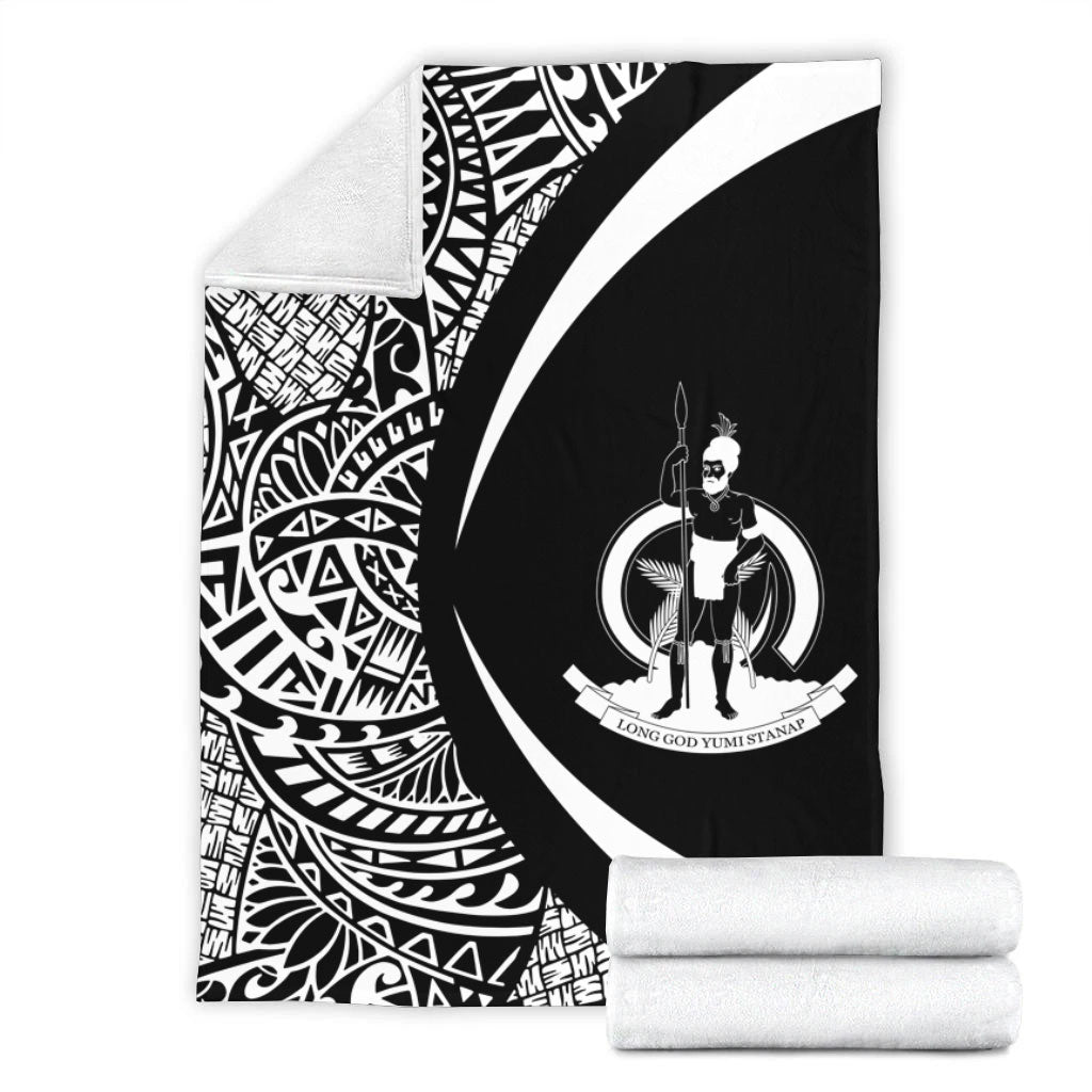 Vanuatu Premium Blanket Lauhala White Circle Style