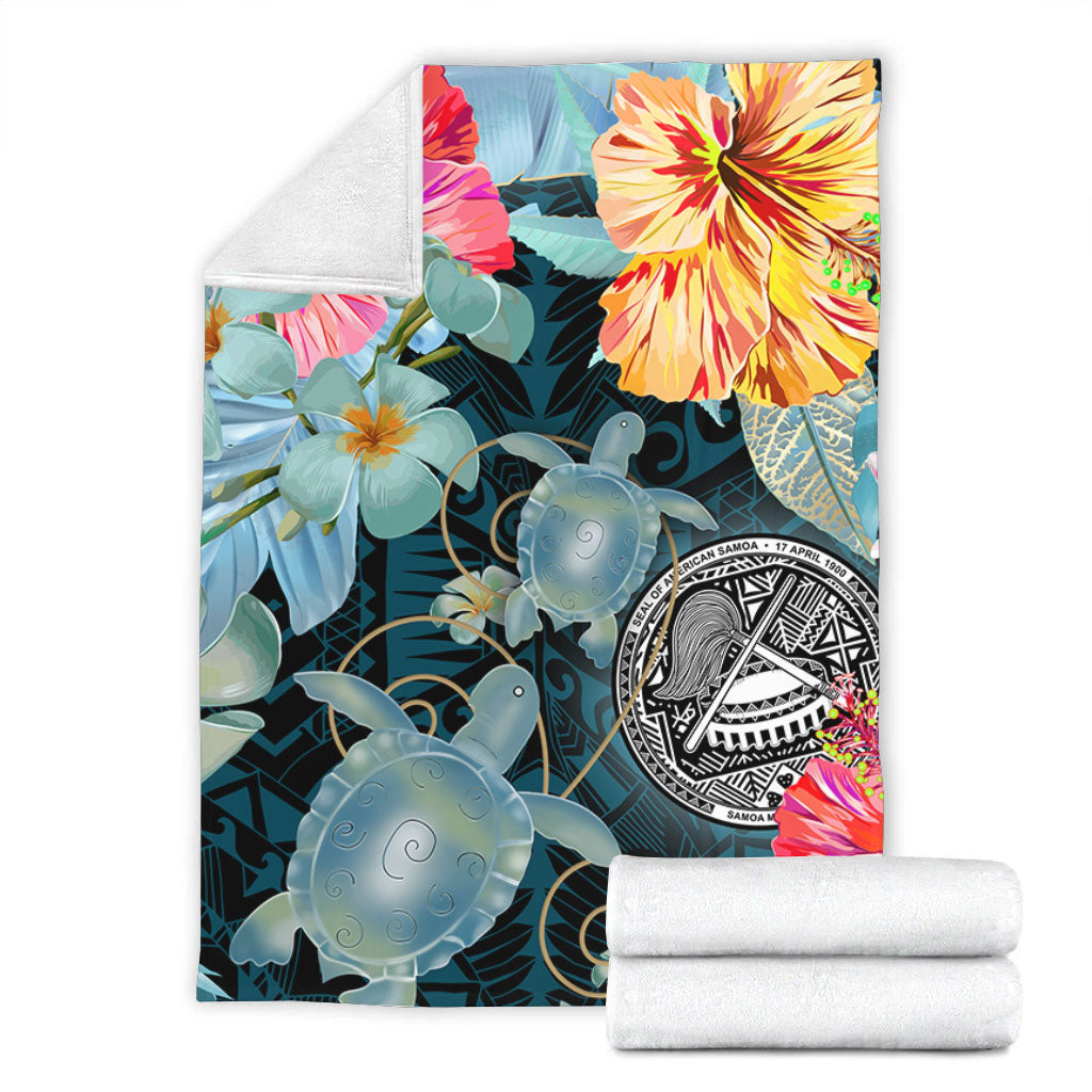 American Samoa Premium Blanket Turtle Tropical Beach