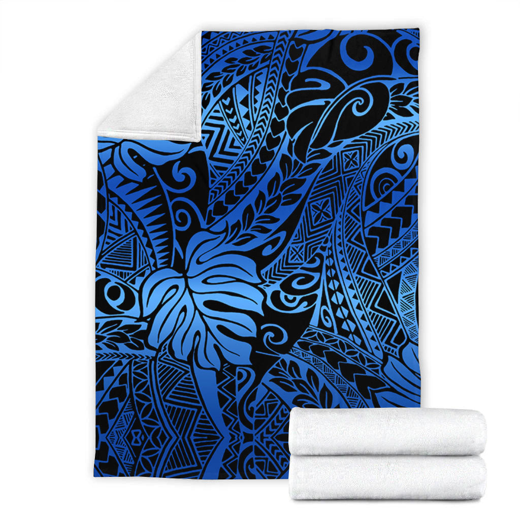 Hawaii Premium Blanket Tribal Polynesian Pattern Leaf