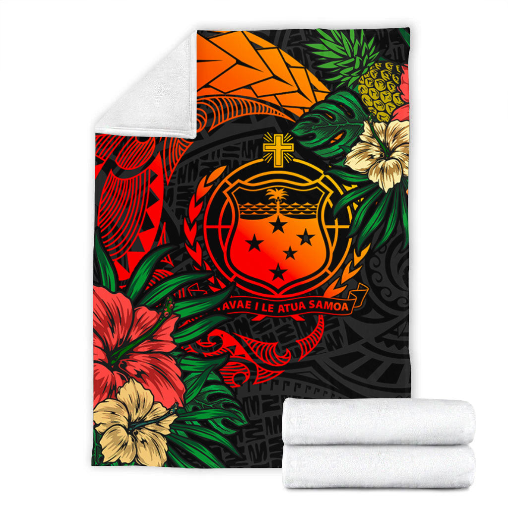 Samoa Premium Blanket Polynesian Coat Of Arms Tropical