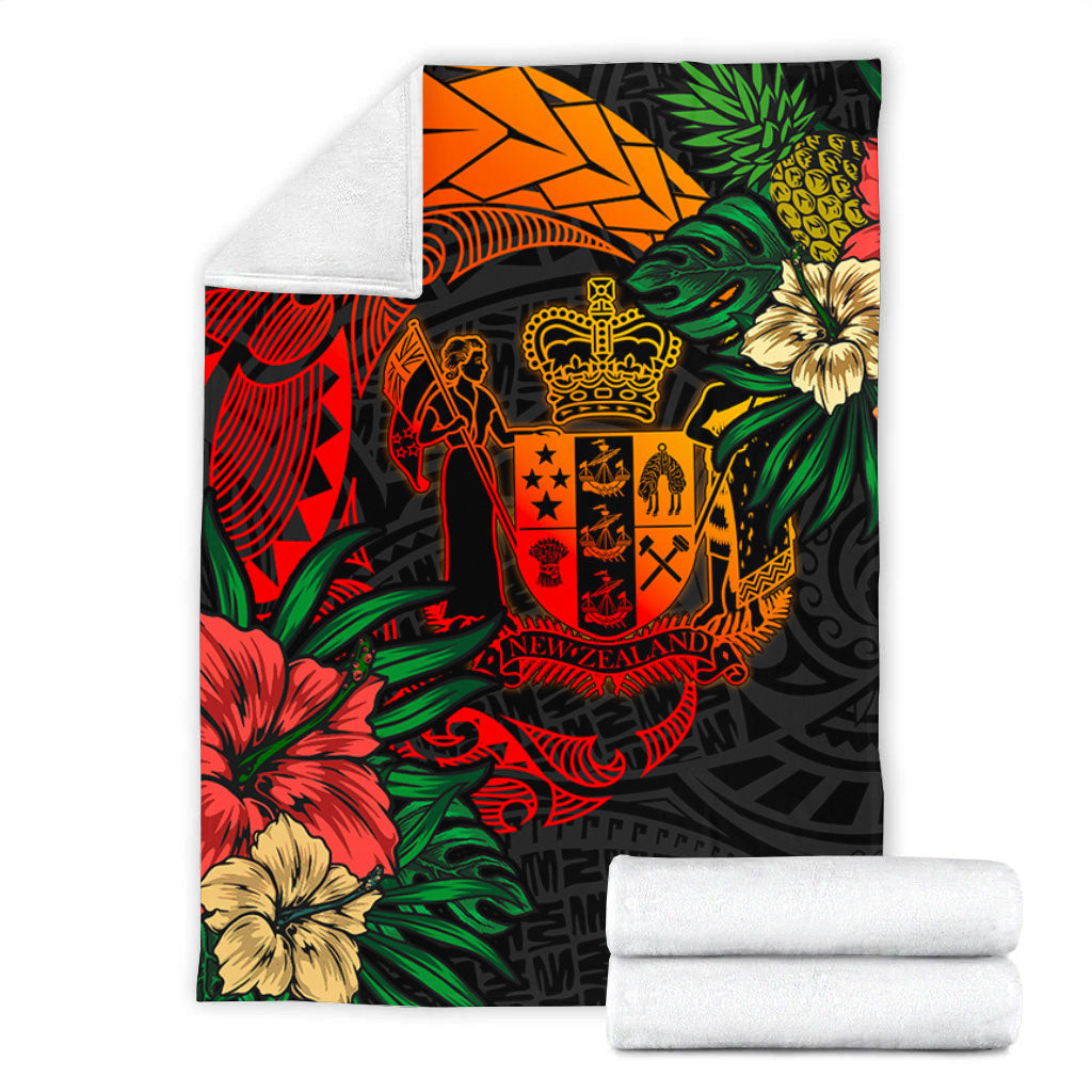 New Zealand Premium Blanket Polynesian Coat Of Arms Tropical