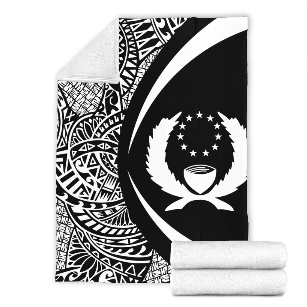 Pohnpei State Premium Blanket Lauhala White Circle Style