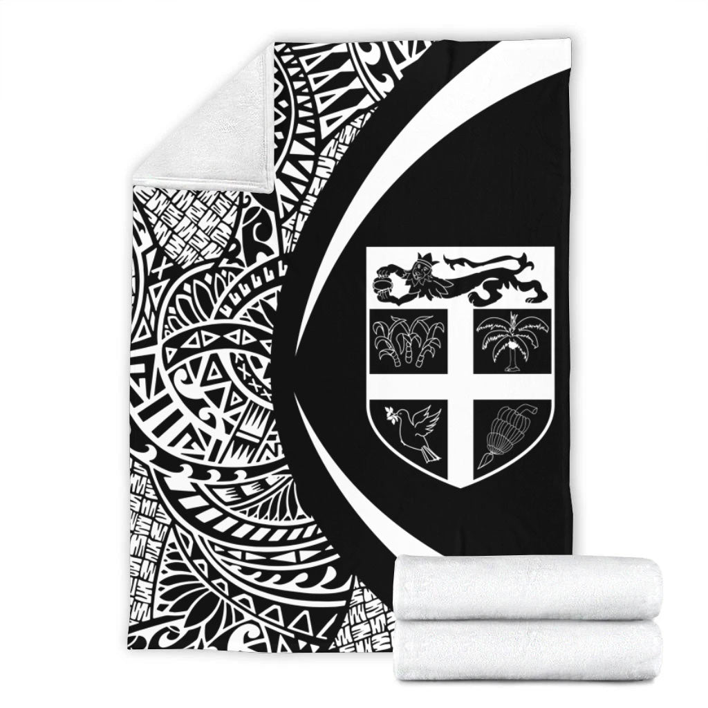 Fiji Premium Blanket Lauhala White Circle Style
