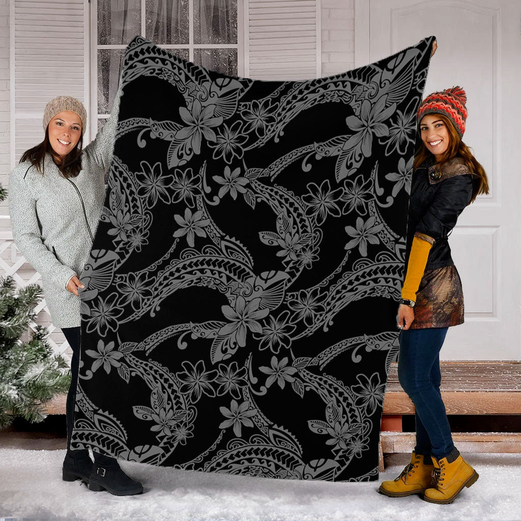 Hawaii Premium Blanket Polynesian Print Fabric And Flower