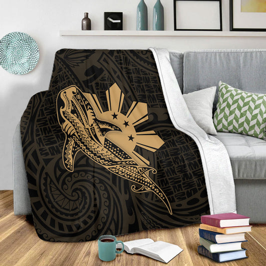Philippines Filipinos Premium Blanket Tribal Whale Shark