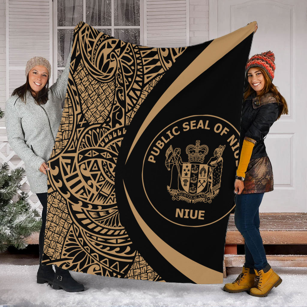 Niue Premium Blanket Lauhala Gold Circle Style