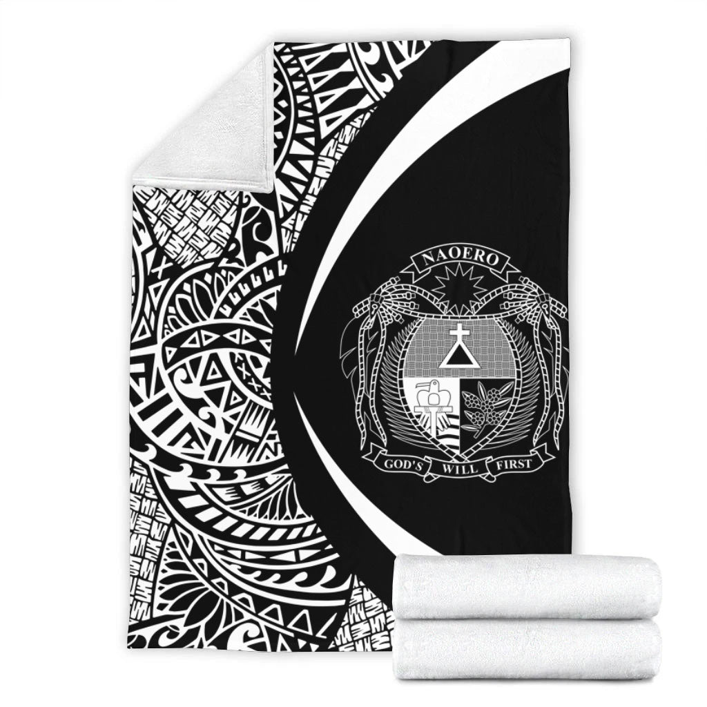 Nauru Premium Blanket Lauhala White Circle Style
