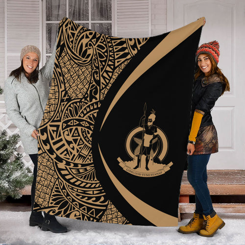 Vanuatu Premium Blanket Lauhala Gold Circle Style