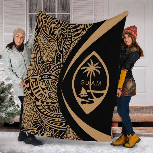 Guam Premium Blanket Lauhala Gold Circle Style