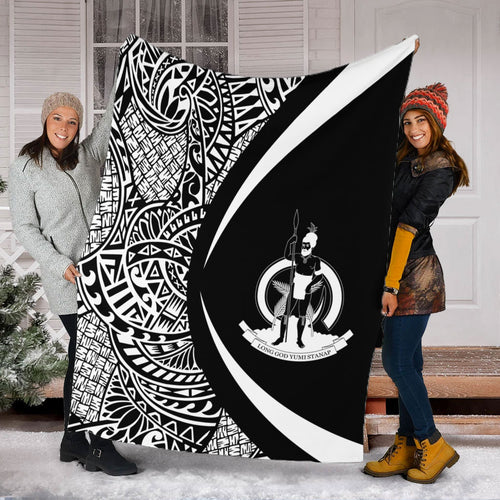 Vanuatu Premium Blanket Lauhala White Circle Style