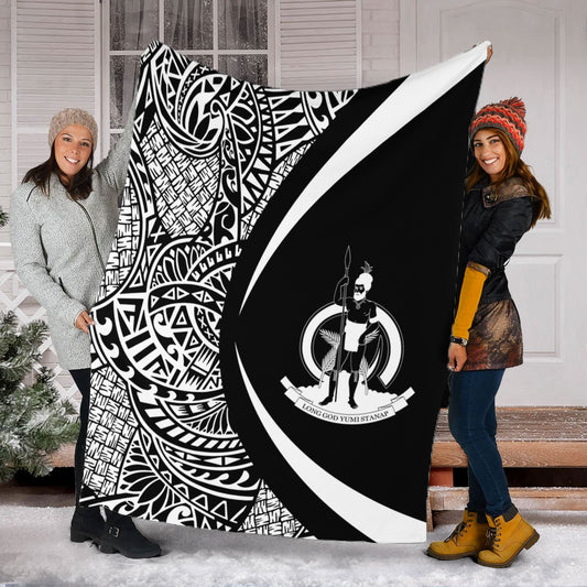 Vanuatu Premium Blanket Lauhala White Circle Style