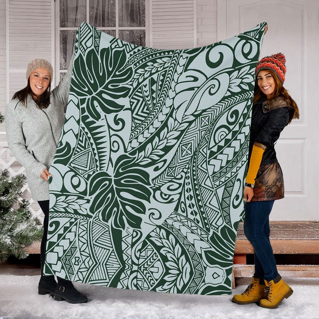 Hawaii Premium Blanket Tribal Pattern Leaf