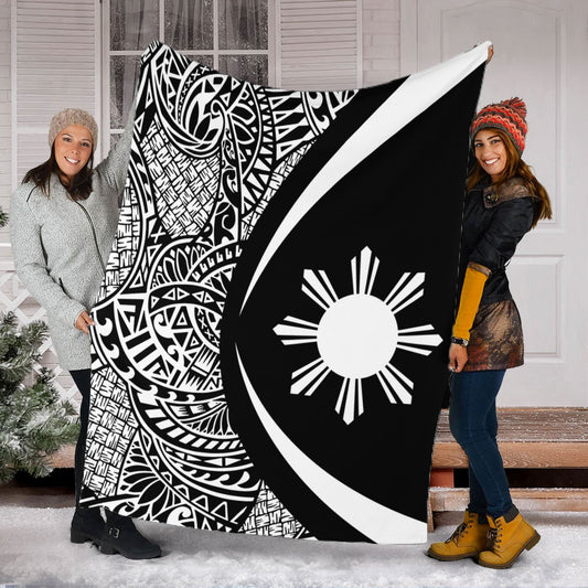 Philippines Filipinos Premium Blanket Lauhala White Circle Style