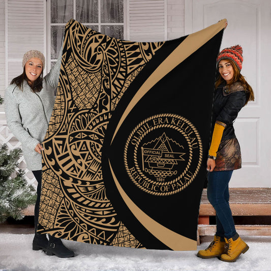 Palau Premium Blanket Lauhala Gold Circle Style