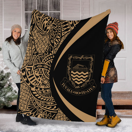 Tuvalu Premium Blanket Lauhala Gold Circle Style