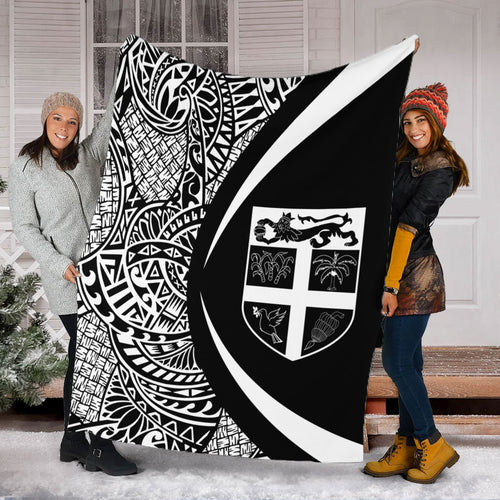 Fiji Premium Blanket Lauhala White Circle Style