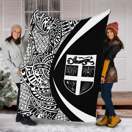 Fiji Premium Blanket Lauhala White Circle Style