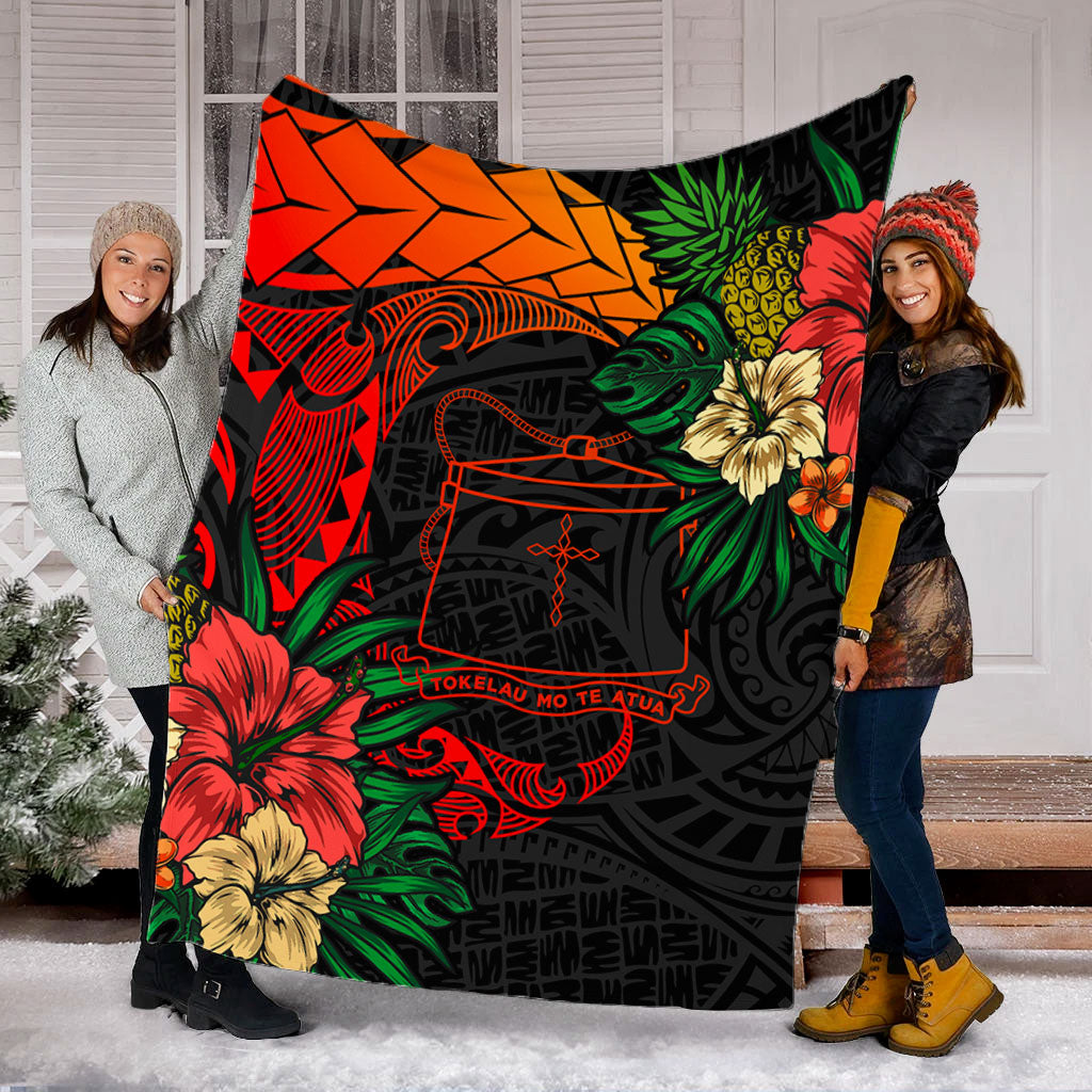 Tokelau Premium Blanket Polynesian Coat Of Arms Tropical