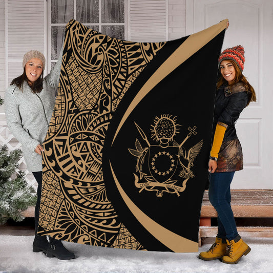 Cook Islands Premium Blanket Lauhala Gold Circle Style