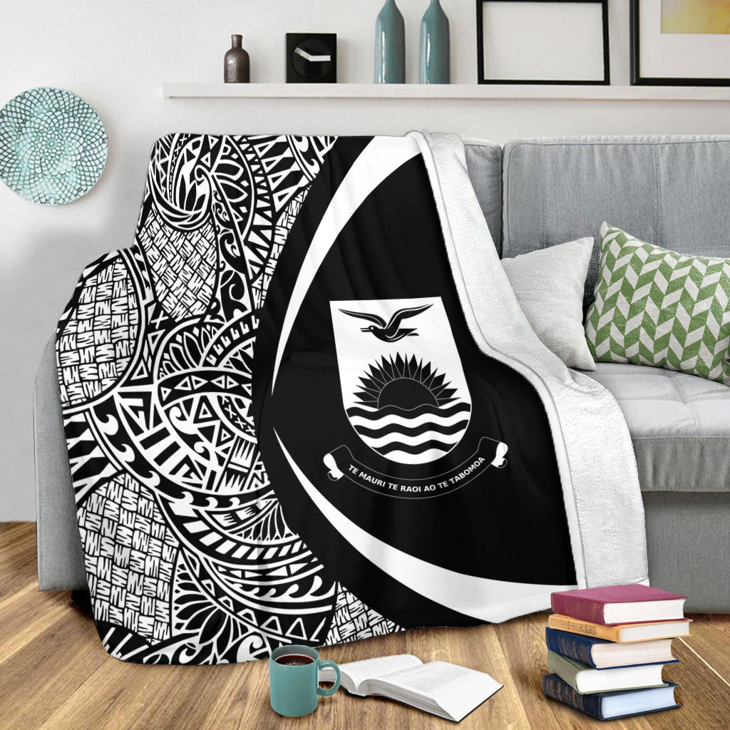 Kiribati Premium Blanket Lauhala White Circle Style