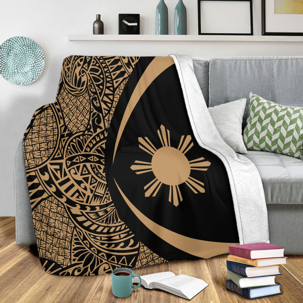 Philippines Filipinos Premium Blanket Lauhala Gold Circle Style