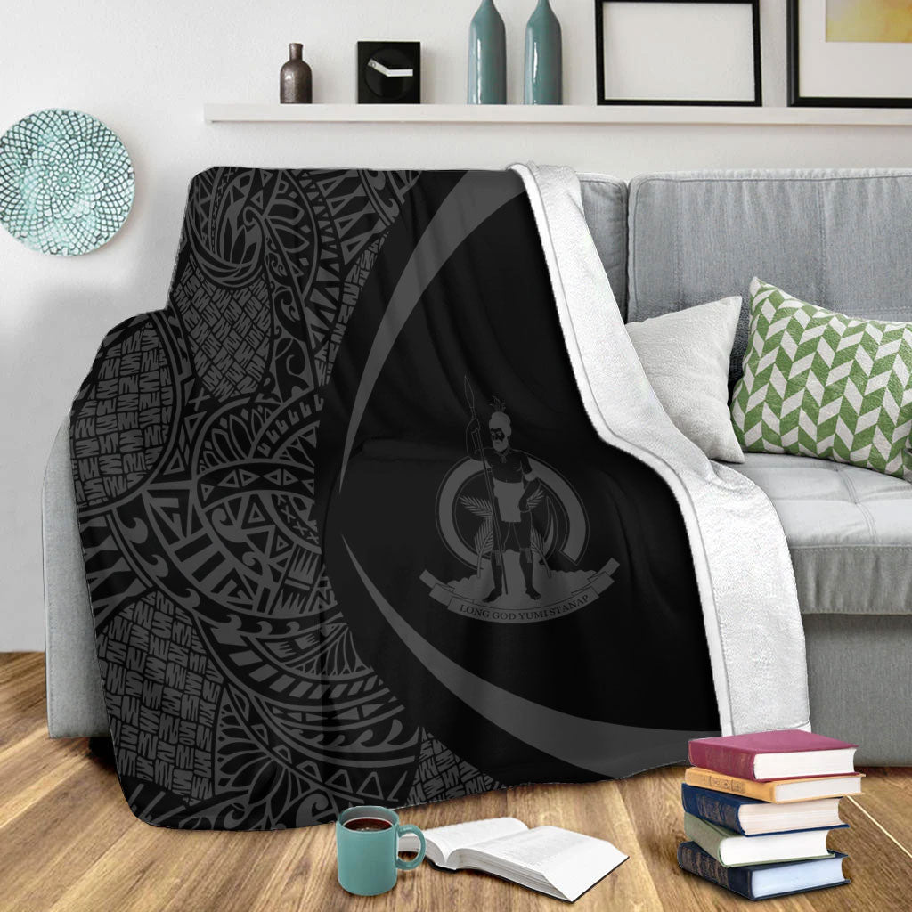 Vanuatu Premium Blanket Lauhala Gray Circle Style