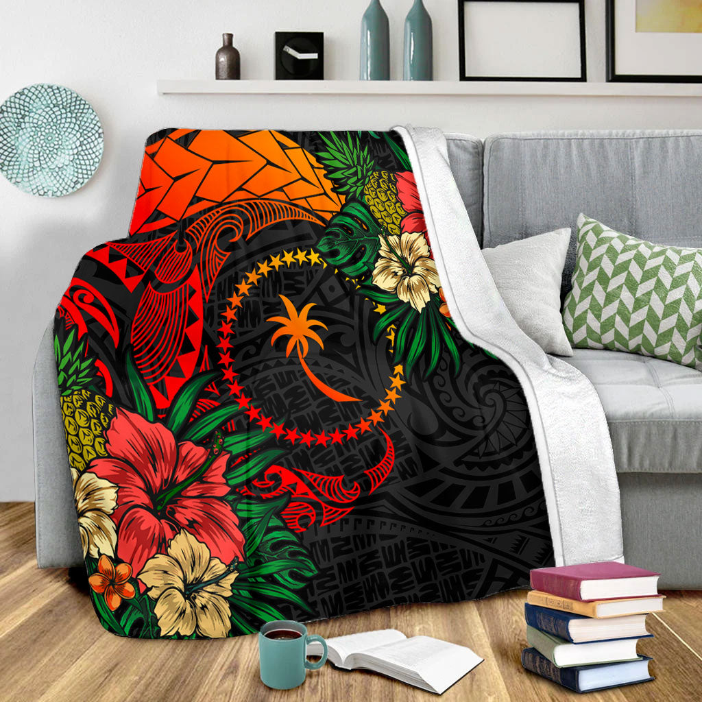 Chuuk State Premium Blanket Polynesian Coat Of Arms Tropical