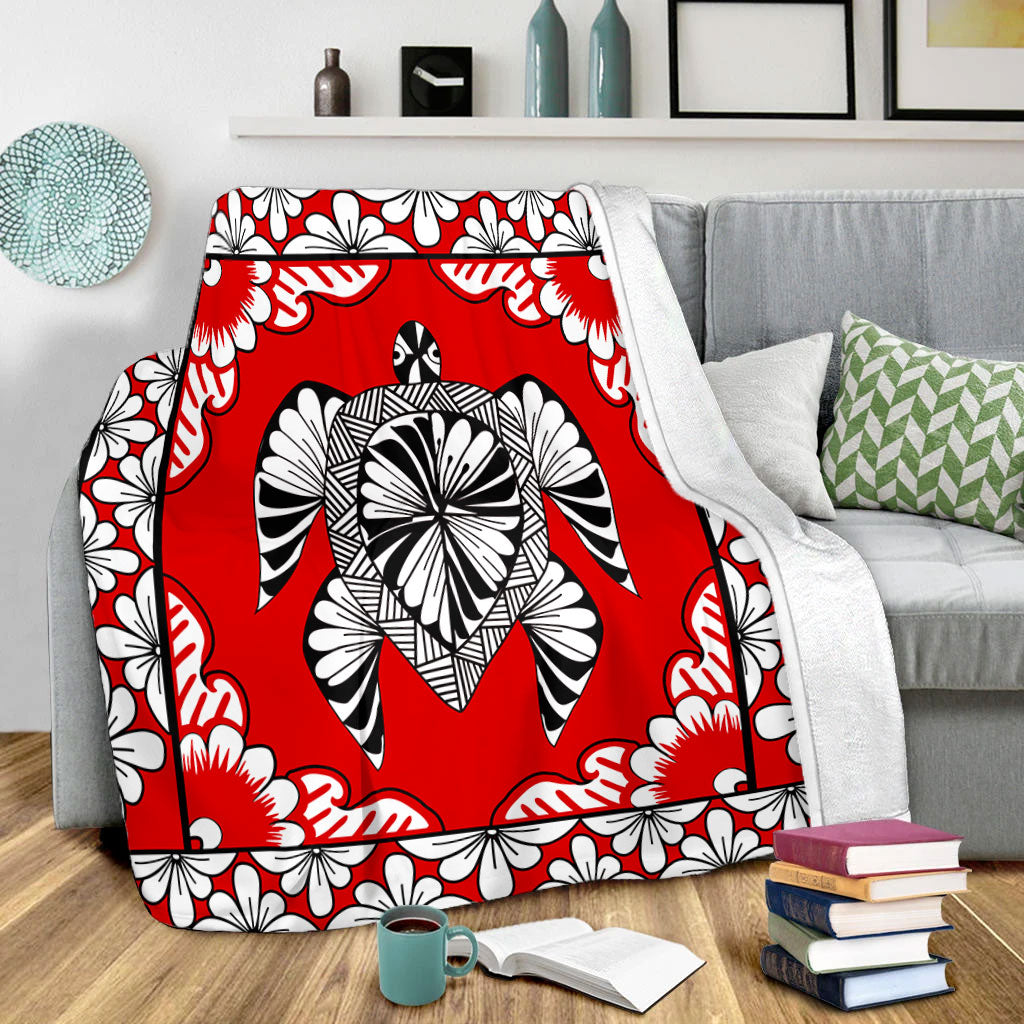 Tonga Premium Blanket Tapa Turtle Design