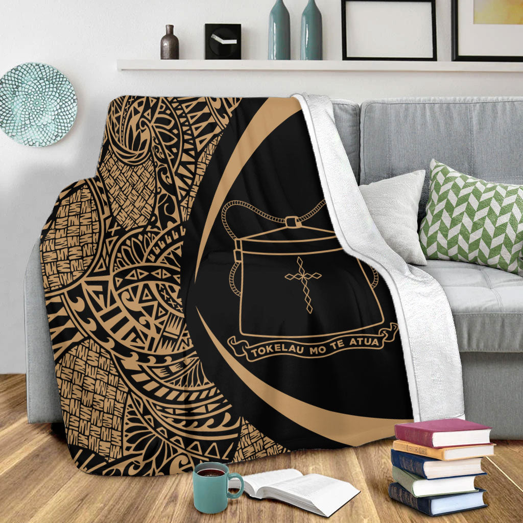 Tokelau Premium Blanket Lauhala Gold Circle Style