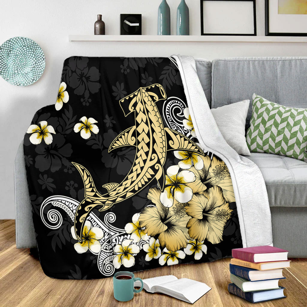 Hawaii Premium Blanket Hammerhead Shark Gold Tropical