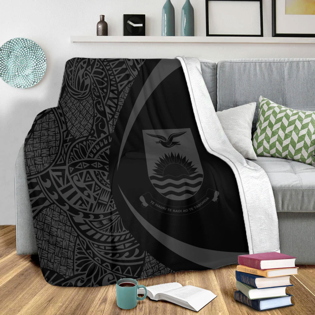 Kiribati Premium Blanket Lauhala Gray Circle Style
