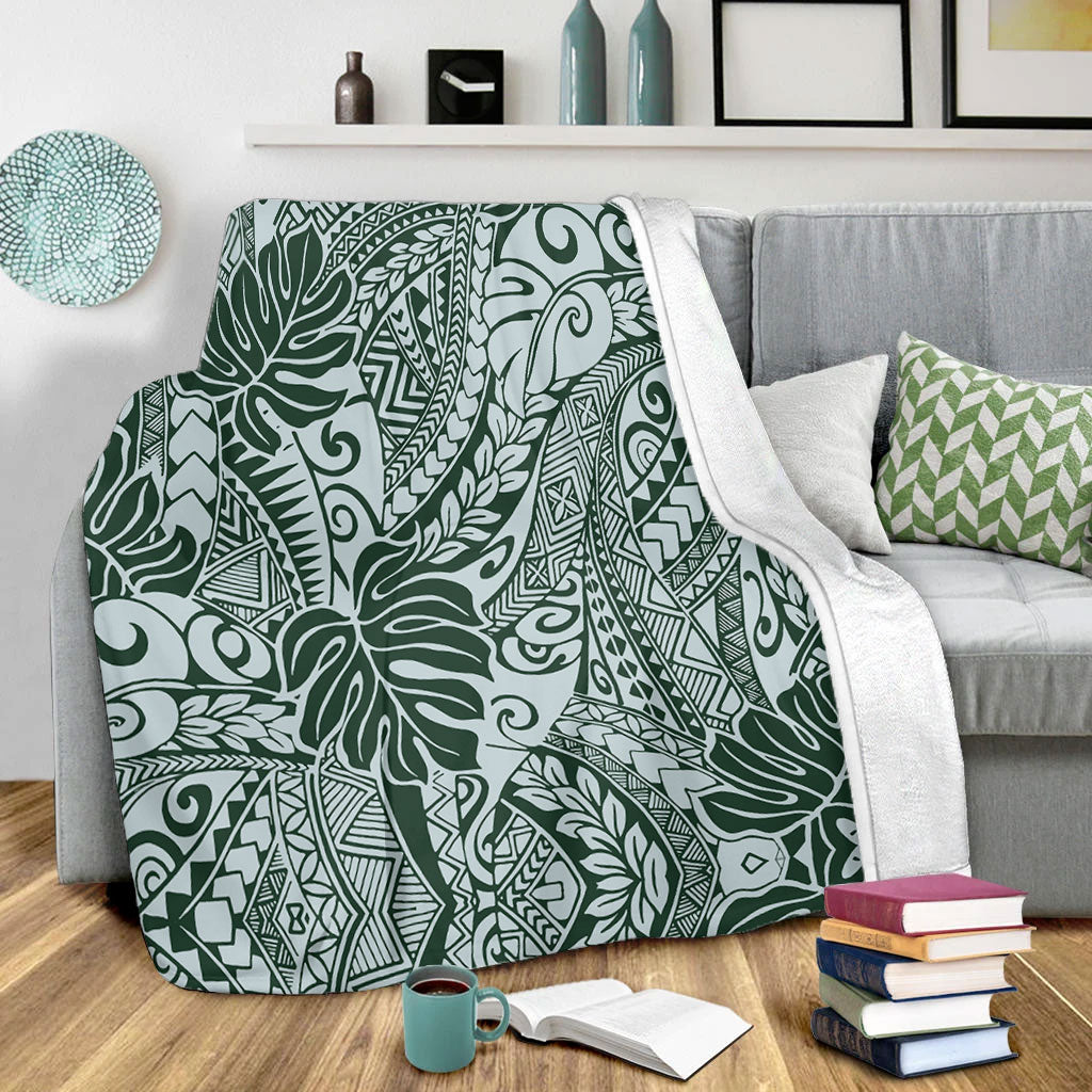 Hawaii Premium Blanket Tribal Pattern Leaf