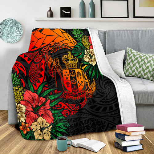 New Zealand Premium Blanket Polynesian Coat Of Arms Tropical