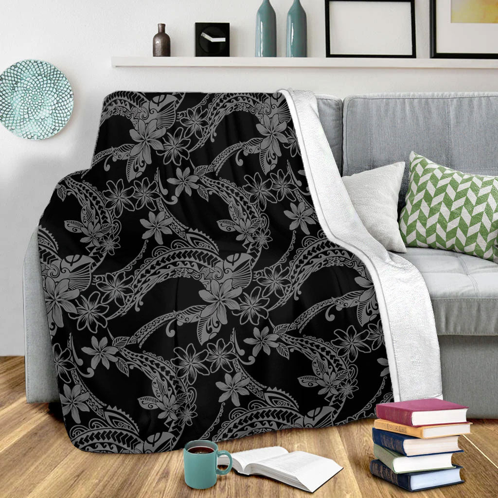 Hawaii Premium Blanket Polynesian Print Fabric And Flower