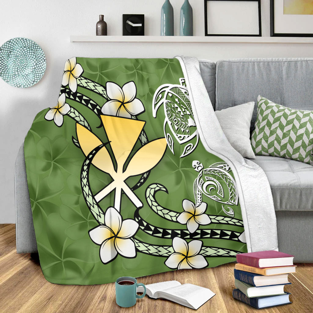 Hawaii Premium Blanket Kanaka And Turtle Map Plumeria Polynesia