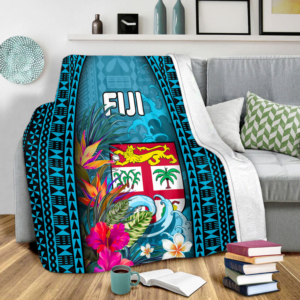 Fiji Premium Blanket Bula Islands Wave Tropical