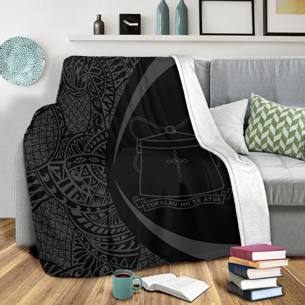 Tokelau Premium Blanket Lauhala Gray Circle Style