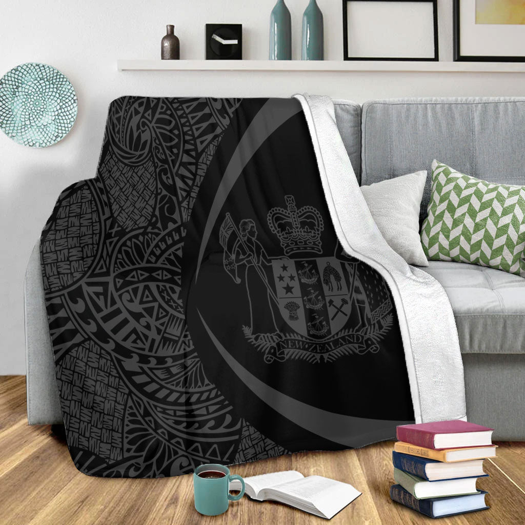 New Zealand Premium Blanket Lauhala Gray Circle Style