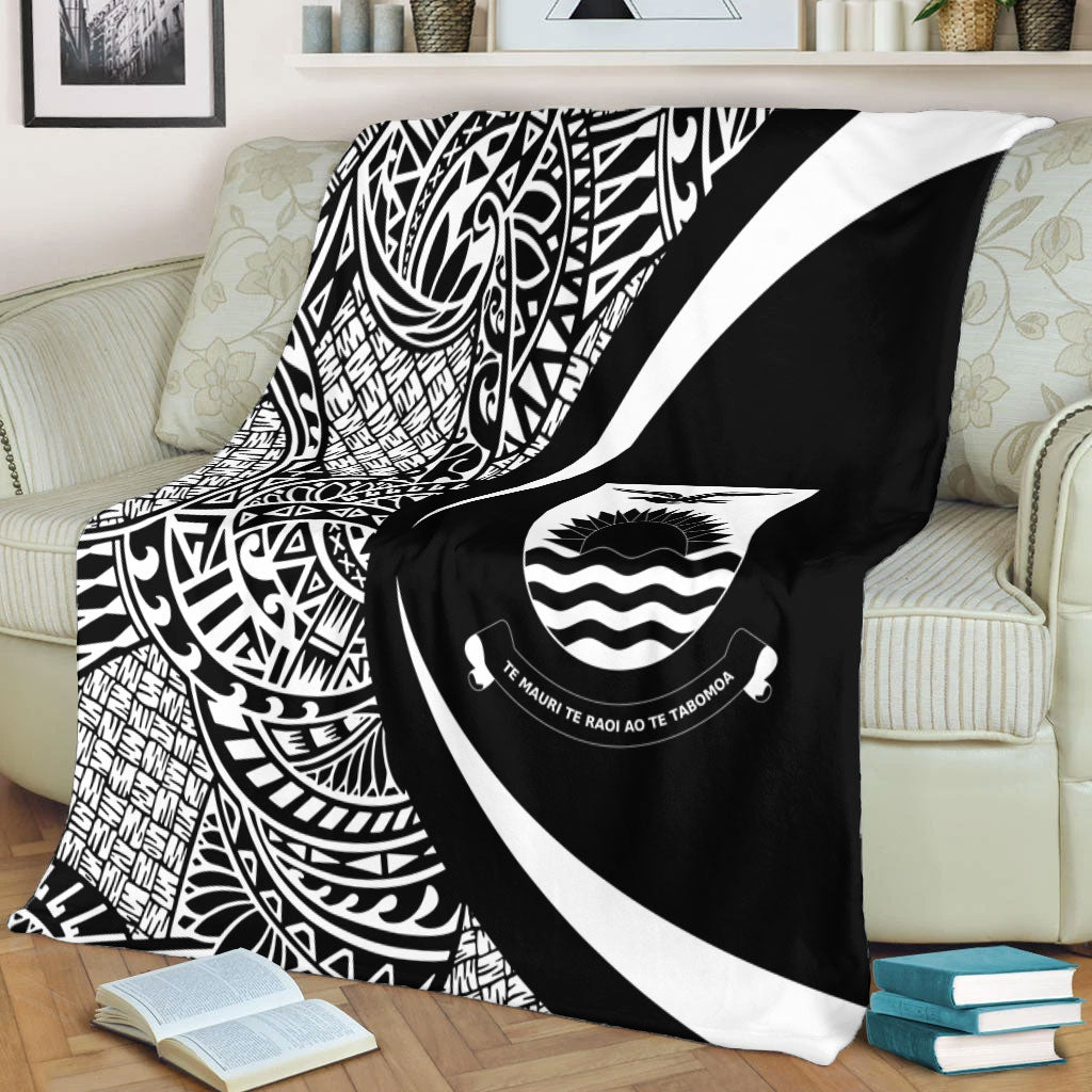 Kiribati Premium Blanket Lauhala White Circle Style