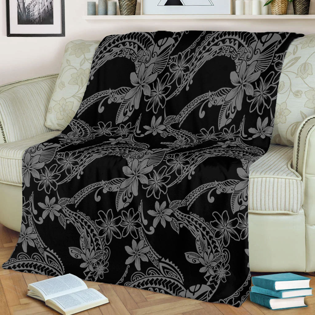 Hawaii Premium Blanket Polynesian Print Fabric And Flower
