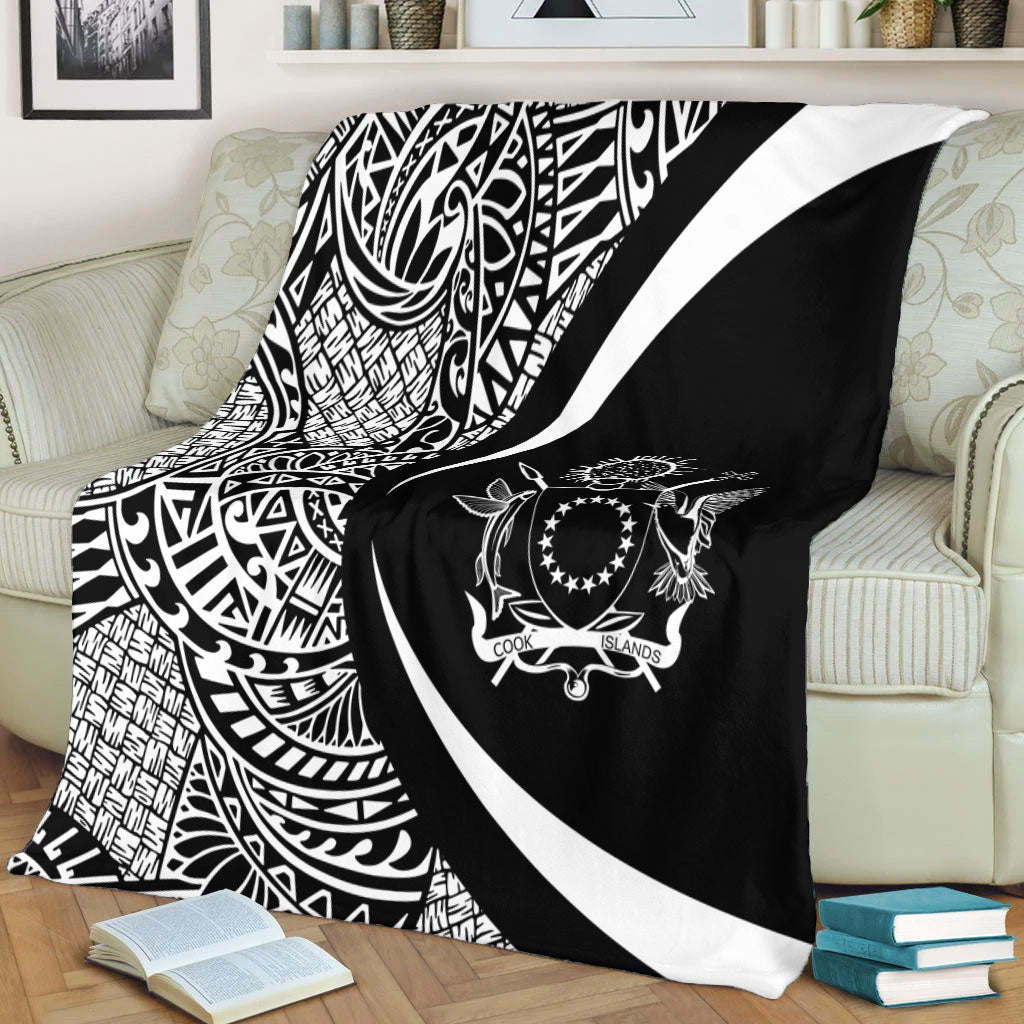 Cook Islands Premium Blanket Lauhala White Circle Style