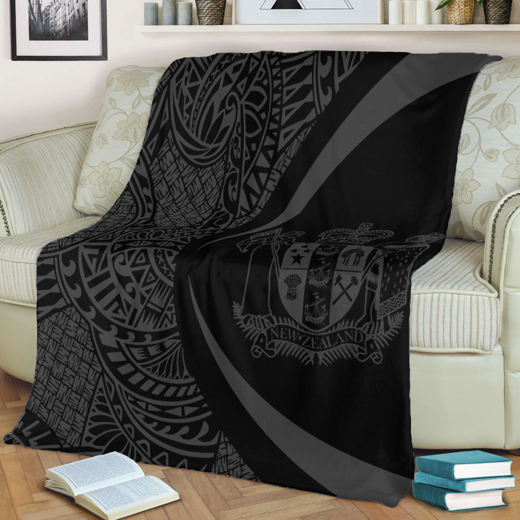 New Zealand Premium Blanket Lauhala Gray Circle Style