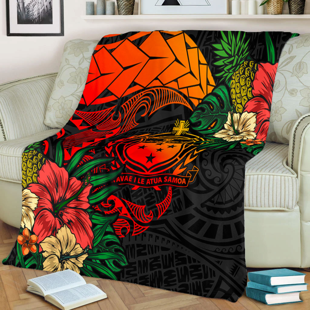 Samoa Premium Blanket Polynesian Coat Of Arms Tropical