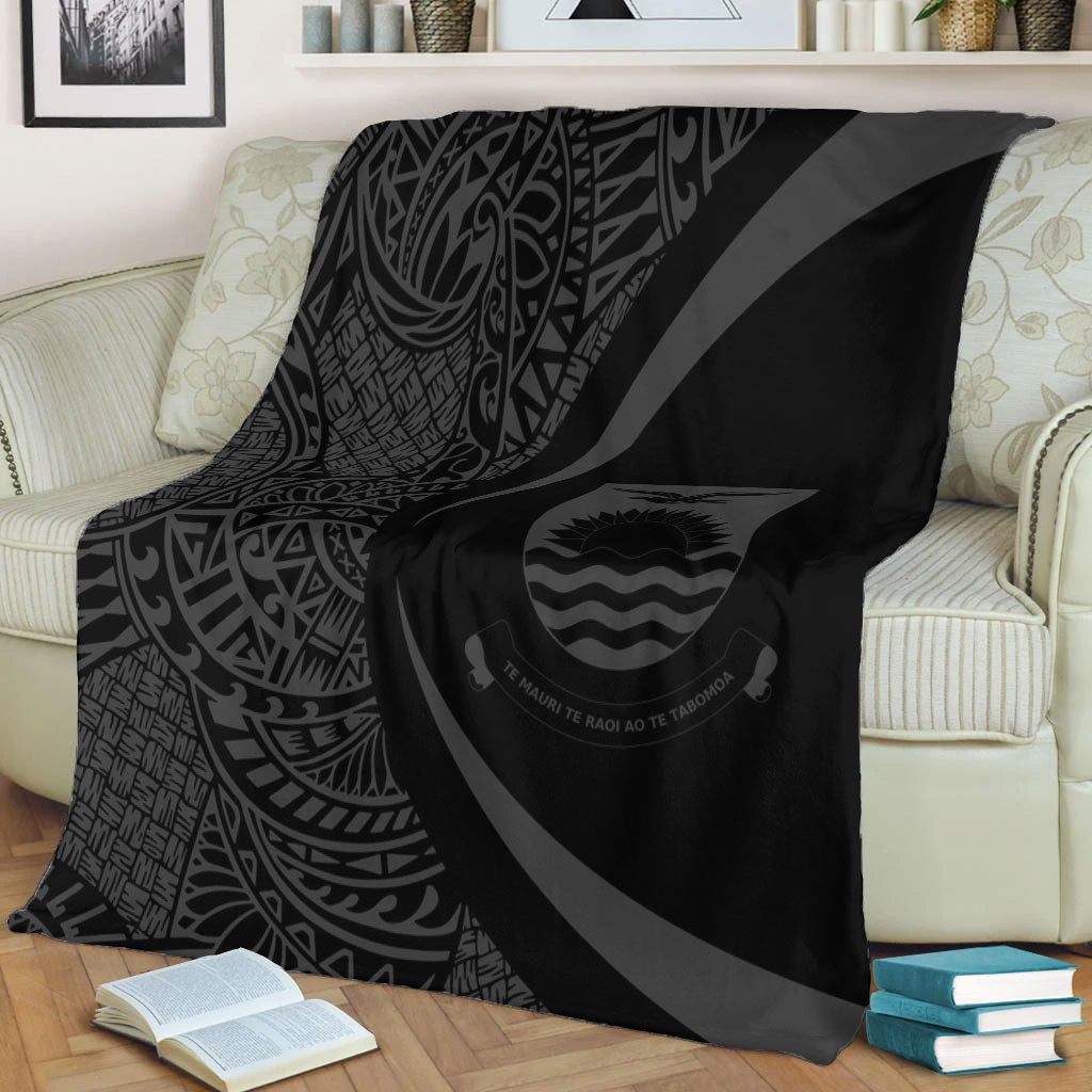 Kiribati Premium Blanket Lauhala Gray Circle Style
