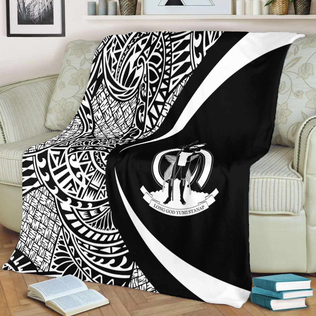 Vanuatu Premium Blanket Lauhala White Circle Style