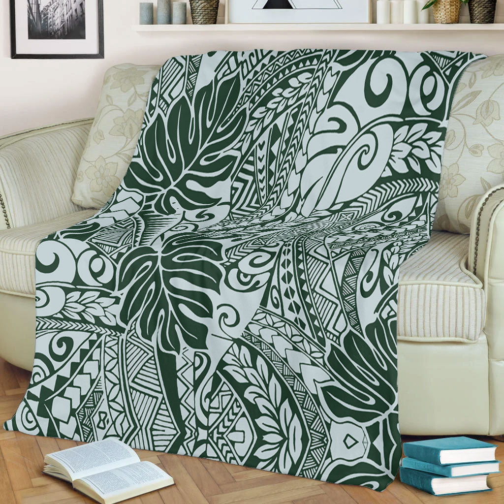 Hawaii Premium Blanket Tribal Pattern Leaf