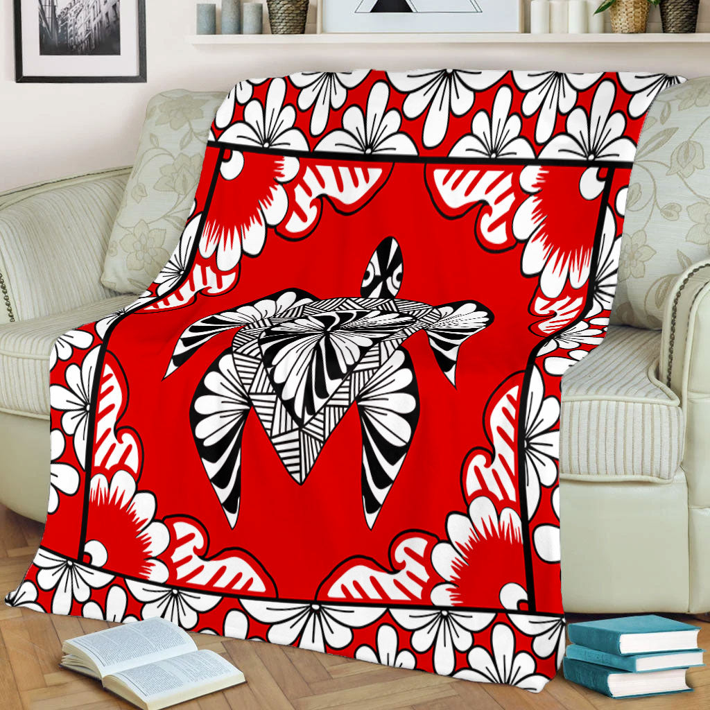 Tonga Premium Blanket Tapa Turtle Design