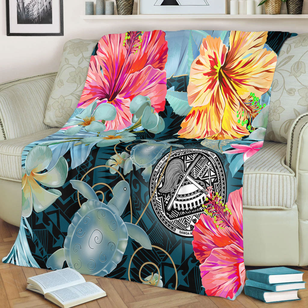 American Samoa Premium Blanket Turtle Tropical Beach